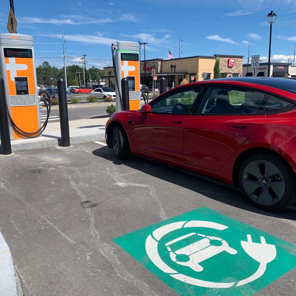 EV charging at a workplace
