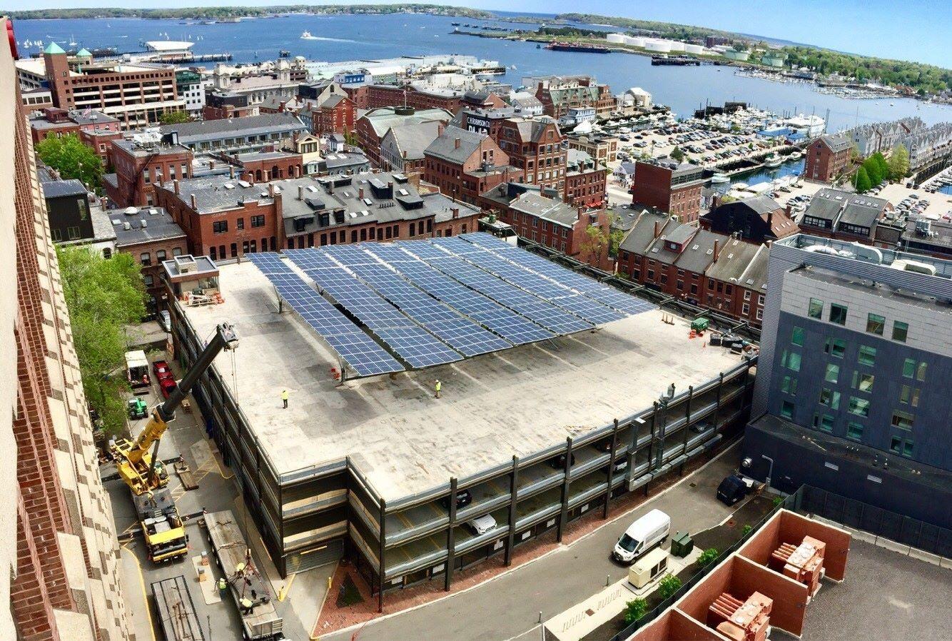 Old Port parking garage does double duty as solar farm