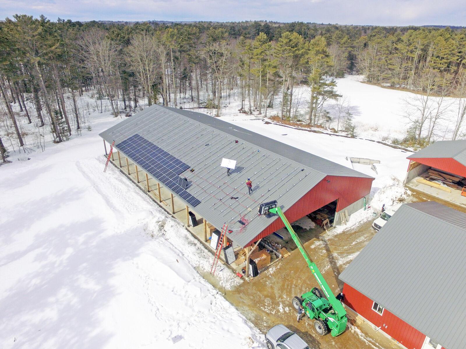 Wolfe’s Neck Center Raises Solar-Powered Barns